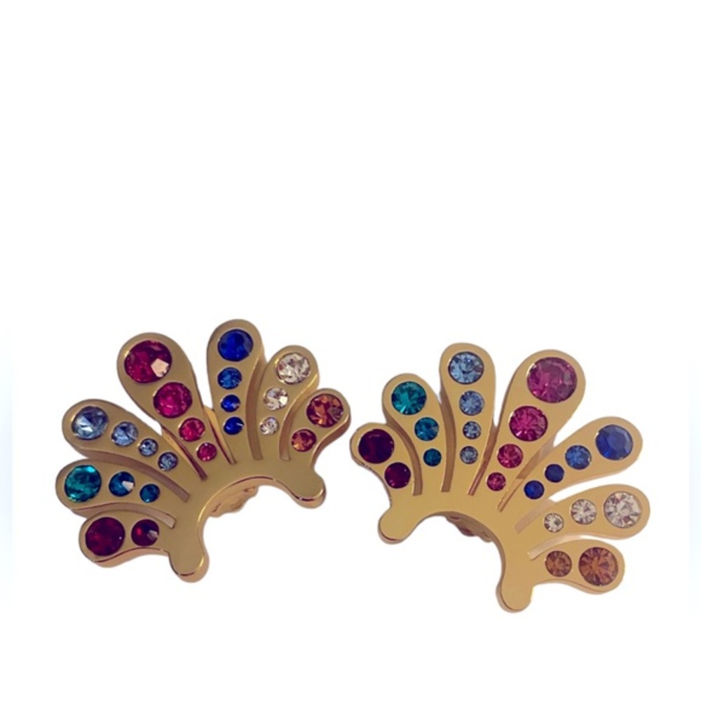 Lele Sadoughi Crystal Button Earrings